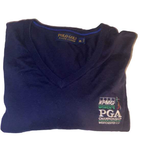 Polo Golf Ralph Lauren Sweater Men's Size XL Blue Pullover KPMG Audit‎ PGA Women - Picture 1 of 11
